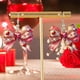 thumbnail image 5 of Pendientes de lazo de corazón navideño Accesorios festivos de San Valentín Pendientes de plástico, 5 of 6