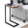 thumbnail image 5 of Skyler 18 inch Wide Solid Mango/Metal Industrial C Side Table in Natural/Charcoal, Assembled, 5 of 11