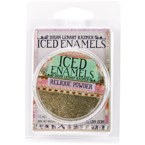 Iced Enamels Relique Powder .5oz-Glitz Gold