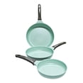 thumbnail image 1 of SET DE 3 SARTENES CON RECUBRIMIENTO DE JADE, 20 24 Y 28 CM Set de Sartenes/Sarten de Cocina con Jade Antiadherente Set de 3 piezas Jade Pan Antiadherente Interior y Exterior., 1 of 5
