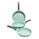 thumbnail image 1 of SET DE 3 SARTENES CON RECUBRIMIENTO DE JADE, 20 24 Y 28 CM Set de Sartenes/Sarten de Cocina con Jade Antiadherente Set de 3 piezas Jade Pan Antiadherente Interior y Exterior., 1 of 5