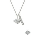 thumbnail image 2 of Delight Jewelry Silvertone Believe Banner on Clear Crystal Heart Silvertone Always My Mother Bar Charm Necklace, 23", 2 of 4