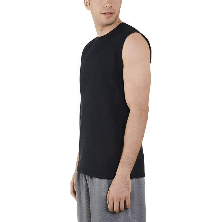 Fruit of the Loom Men s Muscle T Shirt Rib Trim Breathable Mid Weight Tag Free Size Small Walmart