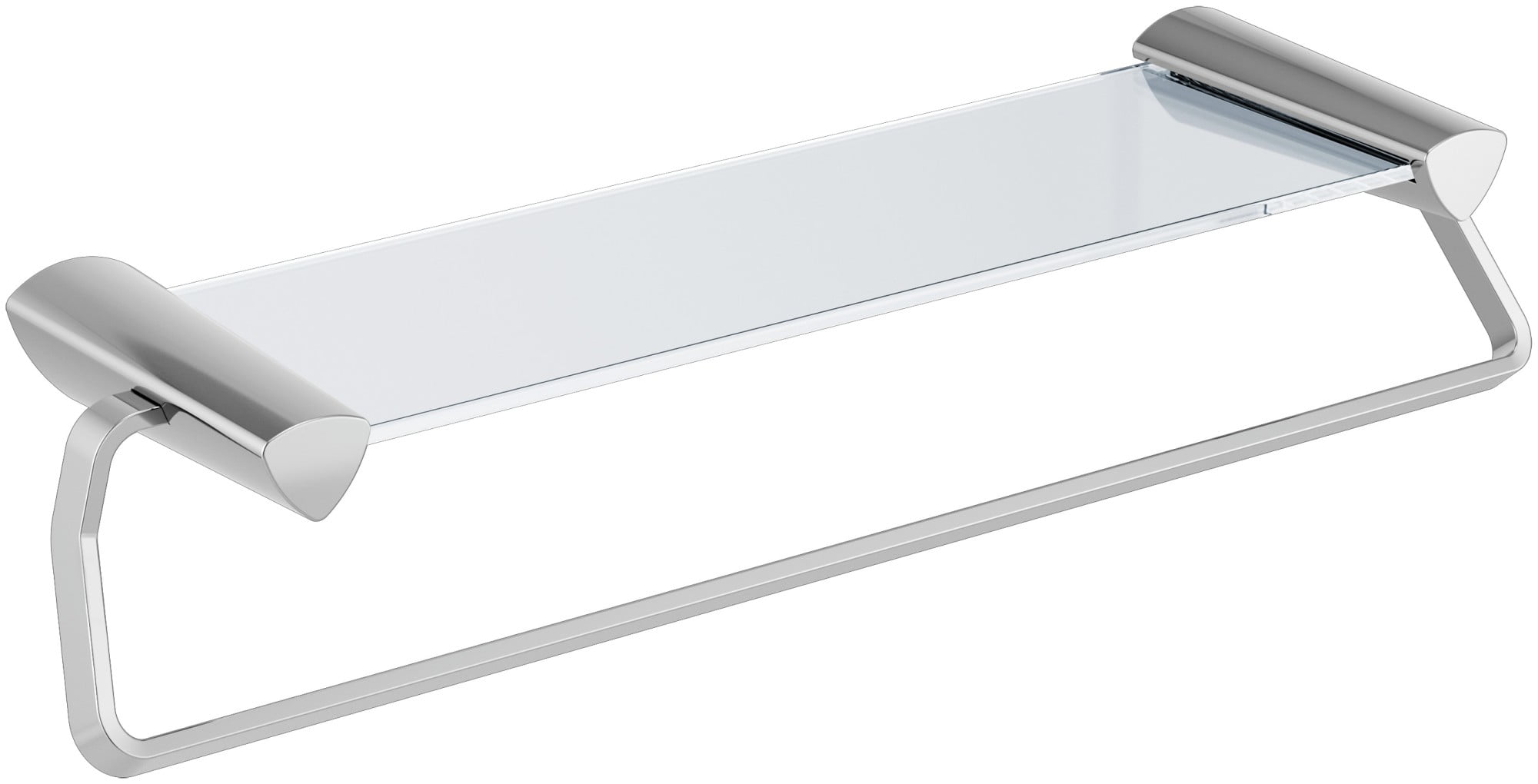 Delta Zura 24" Towel Bar with Glass Shelf Chrome - Walmart.com