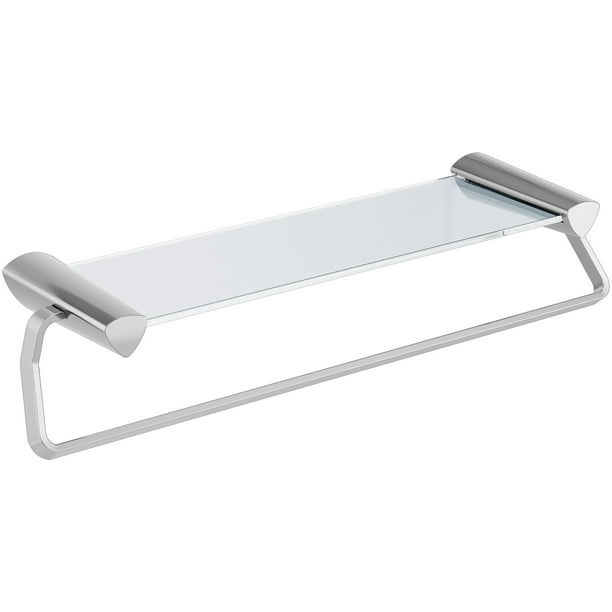 Delta Zura 24" Towel Bar with Glass Shelf Chrome