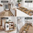thumbnail image 5 of Brown Geometric Triangle Diamond Pattern Kitchen Rugs Sets Of 3,Kitchen Runner Rugs Non Skid Washable,Decorative Kitchen Floor Mats for Kitchen,Sink,Laundry,17"x30"+ 17"x47" + 17"x59", 5 of 6