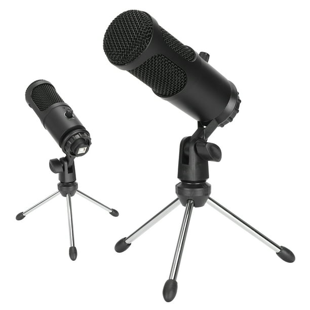 Enchufo y reproducir micrófono, audio de micrófono de condensador, conveniente ruido bajo para cantar chat de voz