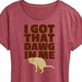 thumbnail image 3 of Instant Message - I Got That Dog In Me; Dog Pooping - Women's Short Sleeve Graphic T-Shirt, 3 of 6