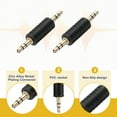 thumbnail image 3 of 3 Pcs TRS3.5mm Male to 3.5mm Male Zinc Alloy Gold-Plated Adapter, 3 of 5