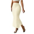 thumbnail image 2 of Women's Bodycon Mermaid Skirt High Waist Tummy Control Wrap Maxi Skirt Casual Stretch Fitted Evening Party Clubwear Going Out Skirt, 2 of 6