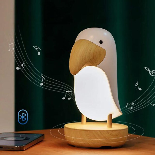 Led Nursing Light With Bluetooth Function, Usb Charging Night Light Home Bedroom Light Dimmable - White