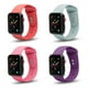 Pack de 4 Apple Watch 38/40mm Bracelet de Sport Souple en Silicone Boucle Série 4 3 2 1 Nike+ (Violet, Menthe, Rose, Pêche) – image 1 sur 5