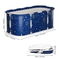 thumbnail image 5 of Dapmiu Nylon Cloth Folding Bathtub, Universe Pattern, Reinforced Bracket, Large Capacity Portable, 120cm Size, Home & Travel Bath Tub(Starry Sky1.15m), 5 of 7