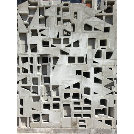 Canvas Print Material Cinder Blocks Building Block Bricks Stretched Canvas 10 x