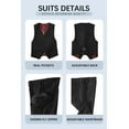 Boy's 5Piece Suit, Boys' Formal Suit Set with Vest Pants and Tie, Boys