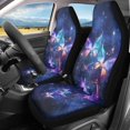 thumbnail image 2 of POLERO Galaxy Butterfly Pattern Vehicle Seat Covers for Car, Set of 2 Easy to Install Drive Seat Protection Covers Breathable Elastic Front Seat Cover, 2 of 9