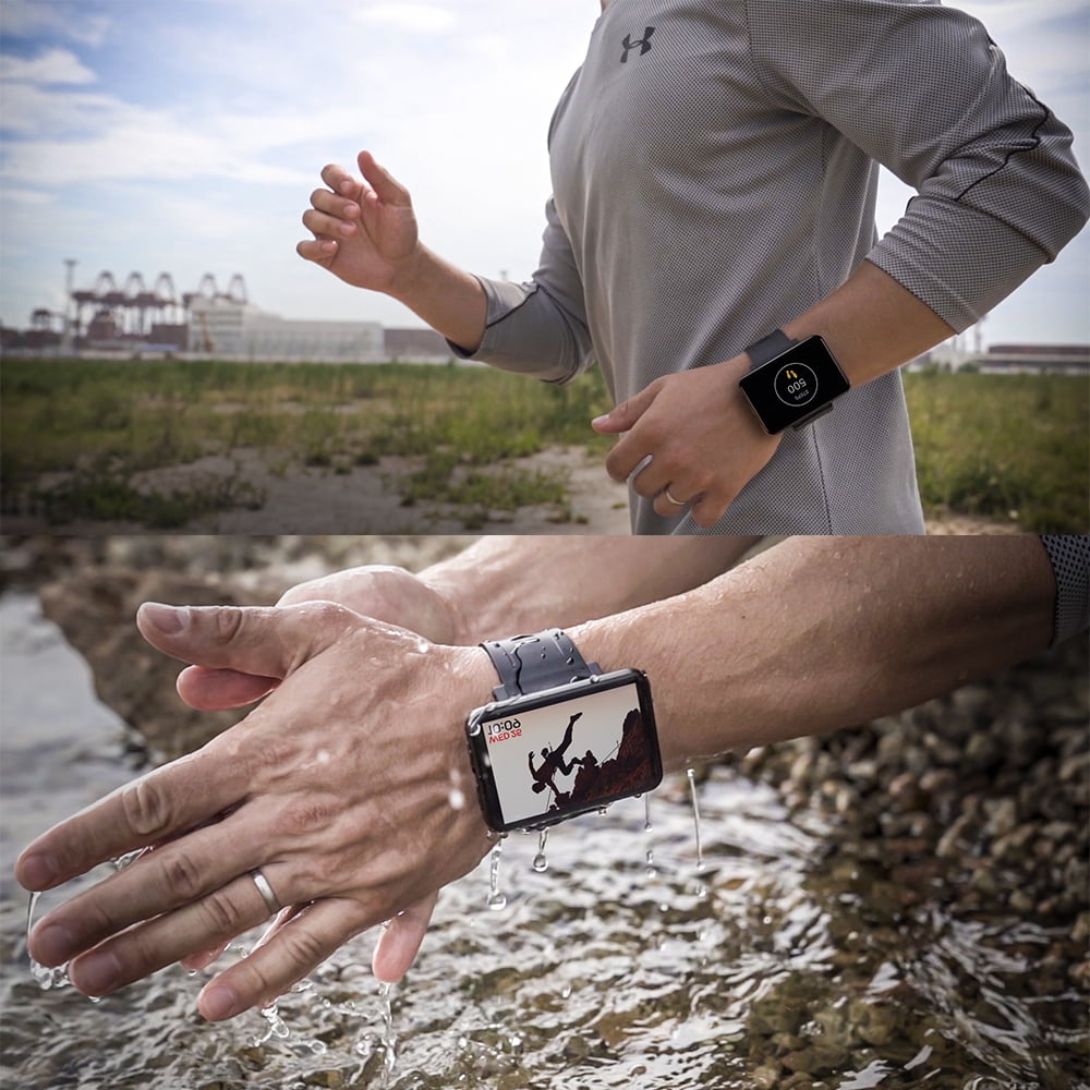 DM100 4G Smart Watch Sports WiFi BT Smartwatch 2.86 Inch Touch Screen  Android 7.1 1GB/16GB Music Player Phone Call 5MP Camera IP67 Waterproof  Support Nano SIM Card Heart Rate Pedometer | Walmart Canada
