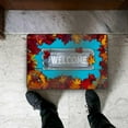 thumbnail image 3 of Dreamtimes Doormat Welcome Sign with Colorful Fall Leaves Lightweight Non Slip Indoor Outdoor Entryway Rugs Floor Mat for Bathroom Kitchen Entrance 31x20in, 3 of 6