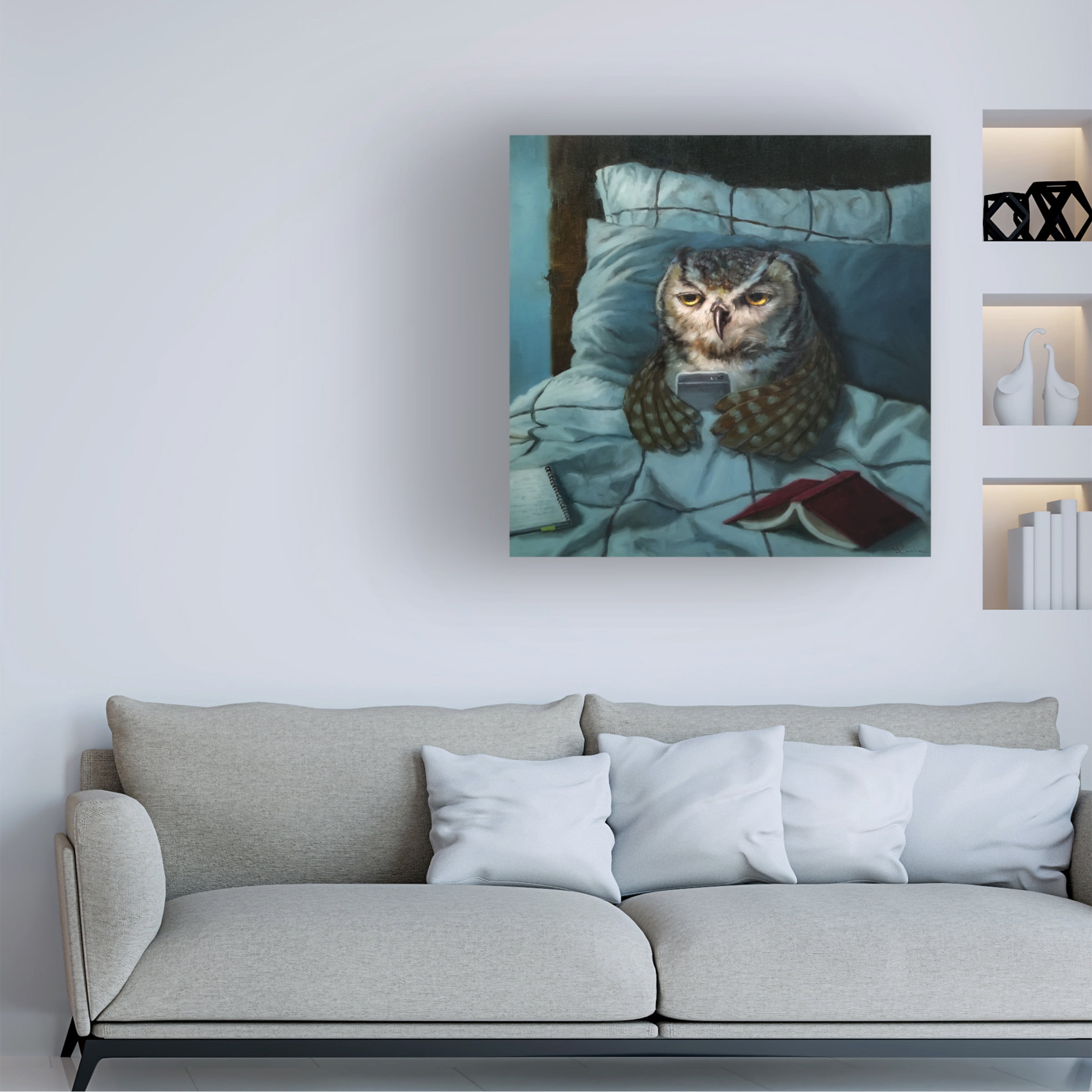 Lucia Heffernan 'Night Owl' Canvas Art