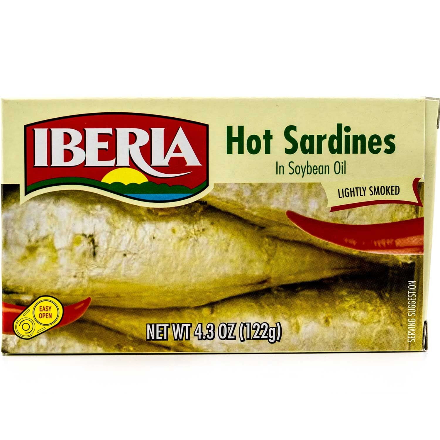 Iberia Lightly Smoked Hot Sardines in Soybean Oil, 4.3 oz