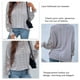 thumbnail image 5 of Suéter de encaje de manga larga de cuello redondo ahueca hacia fuera de color puro Casual prendas de punto para las mujeres, 5 of 6