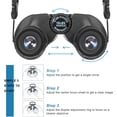 thumbnail image 2 of 12X25 High Powered Binoculars for Adults and Kids, Compact mini Folding Lightweight Binoculars with FMC Coated Lens Clear Vision for Bird Watching, Hunting, Concert and Sports Games （1pcs， black）, 2 of 5