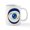 White, variant on CafePress - Blue Evil Eye With Gold Accents Mugs - 11 oz Ceramic Mug - Novelty Coffee Tea Cup