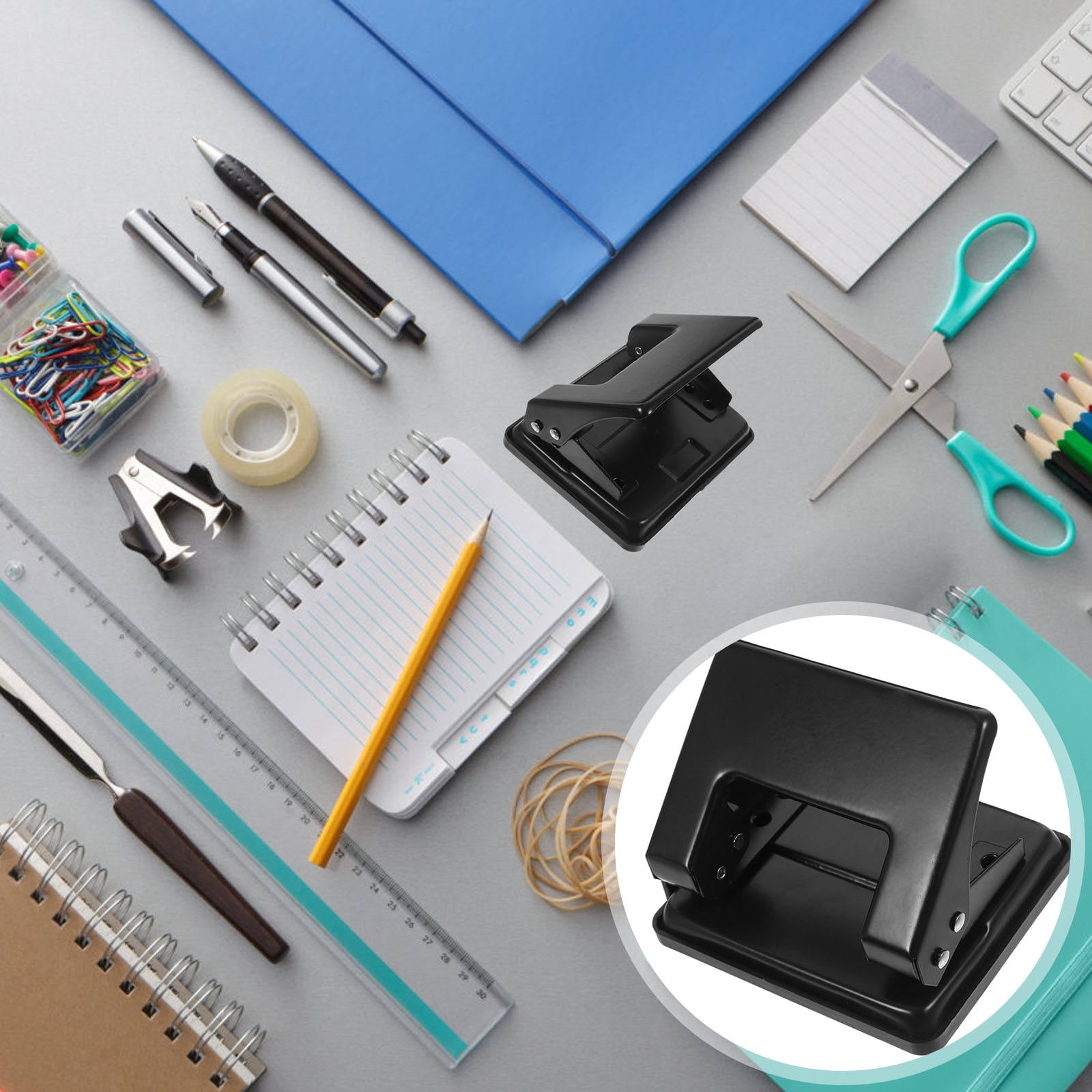 HOMEMAXS 3pcs Office Hole Puncher Multi-function Card Puncher Household Planner Puncher Office Stationery
