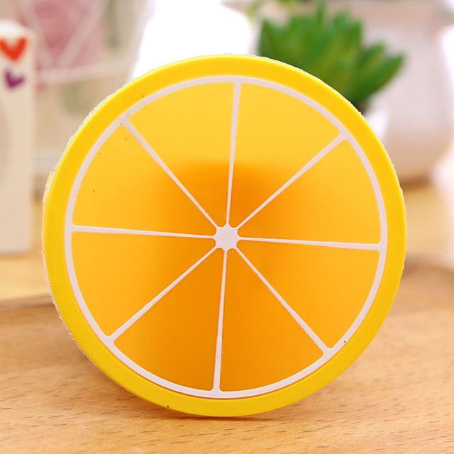 AKEGAMN 1Pcs/Set Fruit Non Slip Heat Insulation Colorful Unique Slice Silicone Drink Cup Mat For Drinks Furniture And Tabletop