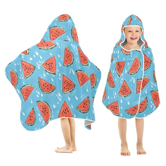 joogoo Watermelon Cute Kids Hooded Beach Towel Baby Bath Towel 23.5"x50"