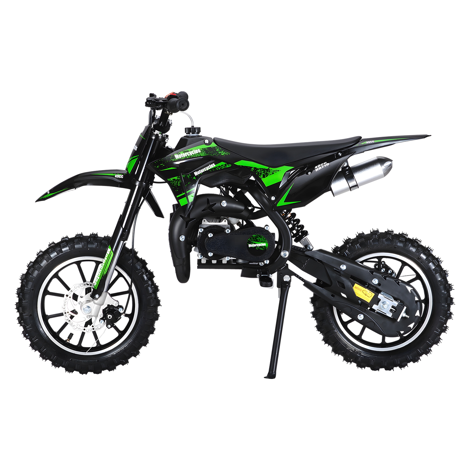 Jiledu Mini Kid Dirt Bike, 49CC 2-Stroke Gass Powered Motorcycle with Off-Rode Tire, Front Rear Disc Brakes, Shock Absorption Pocket Motorbike, Up to 25 Mph, Max Load 330 LBS