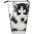 Standing Pencil Case Pop Up Pencil Holder Dog Printing Telescopic