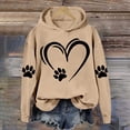 thumbnail image 2 of LOVZFMLL Sweatshirt for Women Heart Print Long Sleeve Loose Fit Cute Fall Clothes 2025 Women Fashion Hooded Pullover Comfort, 2 of 3