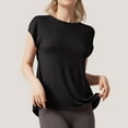 thumbnail image 2 of fatyb Women's Open Back Yoga Tops Short Sleeve Active Shirts Comfy Athletic Tee Tops for Workout Running, 2 of 4