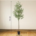 thumbnail image 2 of (6FT)Faux Olive Plant | Faux Tree with Natural Trunk Realistic Leaves Fruits | Artificial Trees, Modern Decor for Terrace Hotel Indoor House, 2 of 9