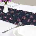 thumbnail image 4 of Yayeee Table Runner 90 inches Long for Home Kitchen Rectangle Dining Table Holiday Party Decoration, Red Fireworks Pattern, 4 of 7