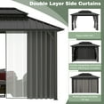 thumbnail image 5 of VEIKOUS 10' x 10' Outdoor Hardtop Gazebo, Double Roof Metal Gazebo for Patio, Garden, Lawn and Party, Black, 5 of 10
