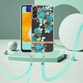 thumbnail image 6 of Flower Pattern Case for Samsung Galaxy A14 5G, Detachable Shoulder Strap Lanyard Crossbody Slim Lightweight Floral Cover with Soft Silicone Shockproof Drop Resistant Case,White Flower, 6 of 7