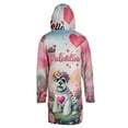 thumbnail image 2 of Hello Valentine’s Day Schnauzer Flower Crown Romantic Pink Floral All Over Print 3D Hooded Duffle Toggle Coat Miniature Schnauzer Dog Lover - 00031, 2 of 6