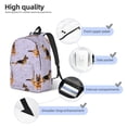 thumbnail image 3 of Balery German Shepherd Dog Mochila Clásica Impresa Básica para Viaje, Mochila Escolar Resistente al Agua, Mochila de Lona con Correas Ajustables-Medium, 3 of 5