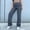 Gray women cargo pants with pockets a1, variant on Cagogo Women Cargo Pants Elastic Waist Casual Loose Flowy Streetwear Long Trousers with Pockets for Party Travel Summer, Army Green L