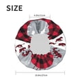 thumbnail image 6 of Kdxio Buffalo Plaid Forest Print Shower Cap for Women,Elastic and Reusable,Double Waterproof Layers Bathing Hat, 6 of 9