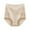 trg11-Beige, variant on Womens Underwear Cotton Tummy Control High Waisted Underwear Soft Breathable Full Coverage Panties Black XXL