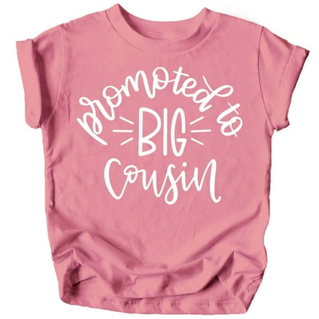 

Promoted to Big Cousin T-Shirts for Toddler Girls Fun Family Outfits Mauve Shirt