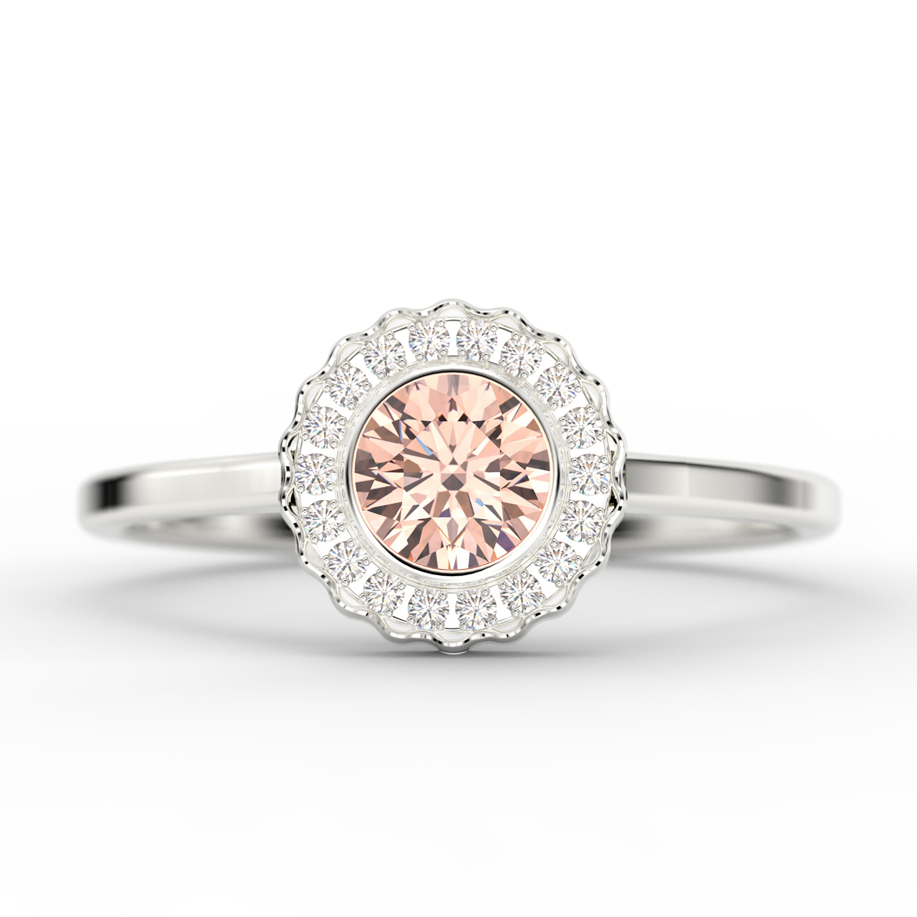 Gift For Her | Birthday Gift Christmas Gift Valentine/'s Days Gift V009251 Hallow Diamond Ring Jewelry Brilliant