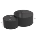 thumbnail image 7 of Round Black Coffee Table Set of 2, Modern Wooden Nesting Tables for Living Room, No Assembly Required, Accent Furniture for Bedroom, Balcony, Office, 7 of 7