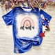 thumbnail image 2 of Camiseta holgada de manga corta con cuello en V y estampado informal elegante para mujer OAVQHLG3B Store  lin121212, 2 of 5