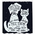 thumbnail image 3 of Ambesonne Dog Shower Curtain, Friends are Like Stars, 69"Wx84"L, Indigo and White, 3 of 3