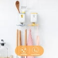 thumbnail image 3 of Wall-Mounted Storage Rack Utensil Basket with 360 Degree Rotating Hanger No Punching for Kitchen Bathroom Bedroom, 3 of 11