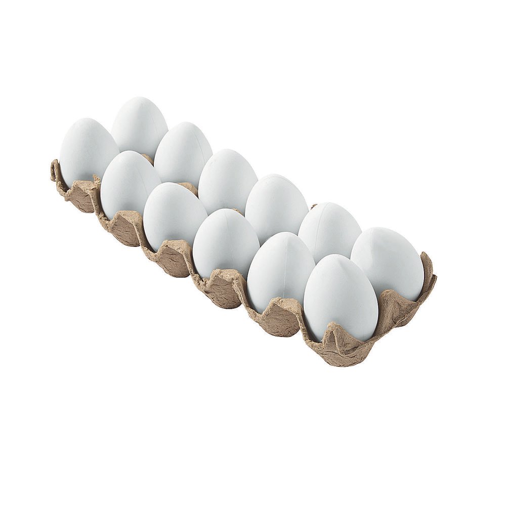 Color Your Own Plastic Easter Eggs W/ Carton Party Favors 12 Pieces